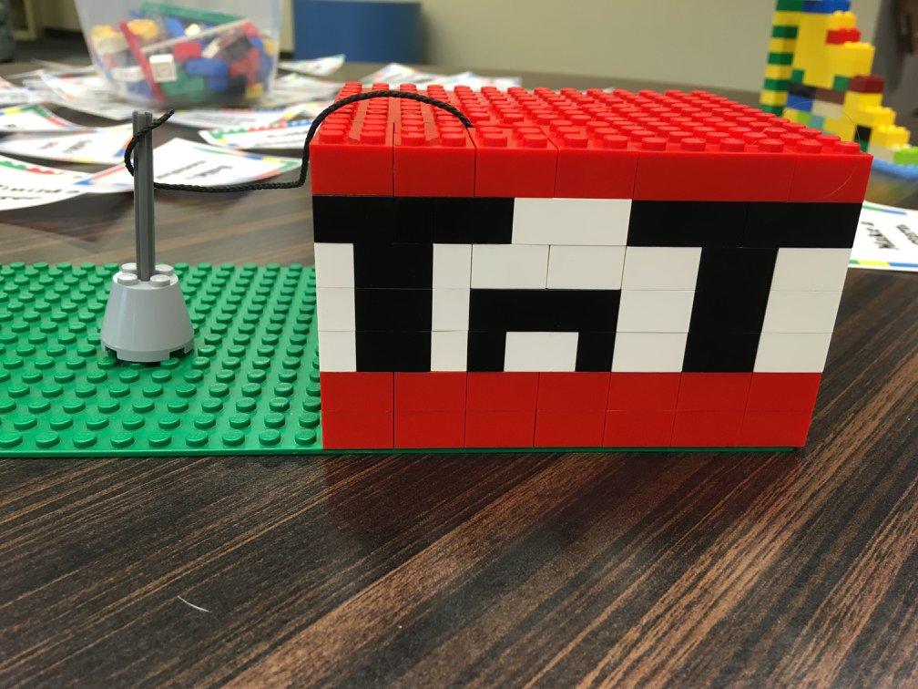 Video game TNT created in LEGO® bricks.