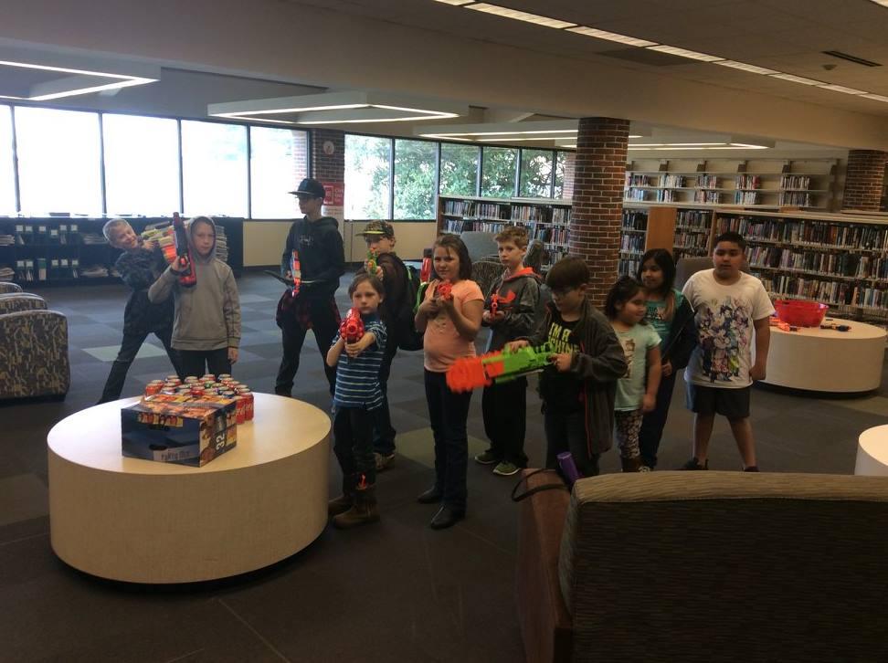 Tween forces ready to fight aliens with Nerf weapons!