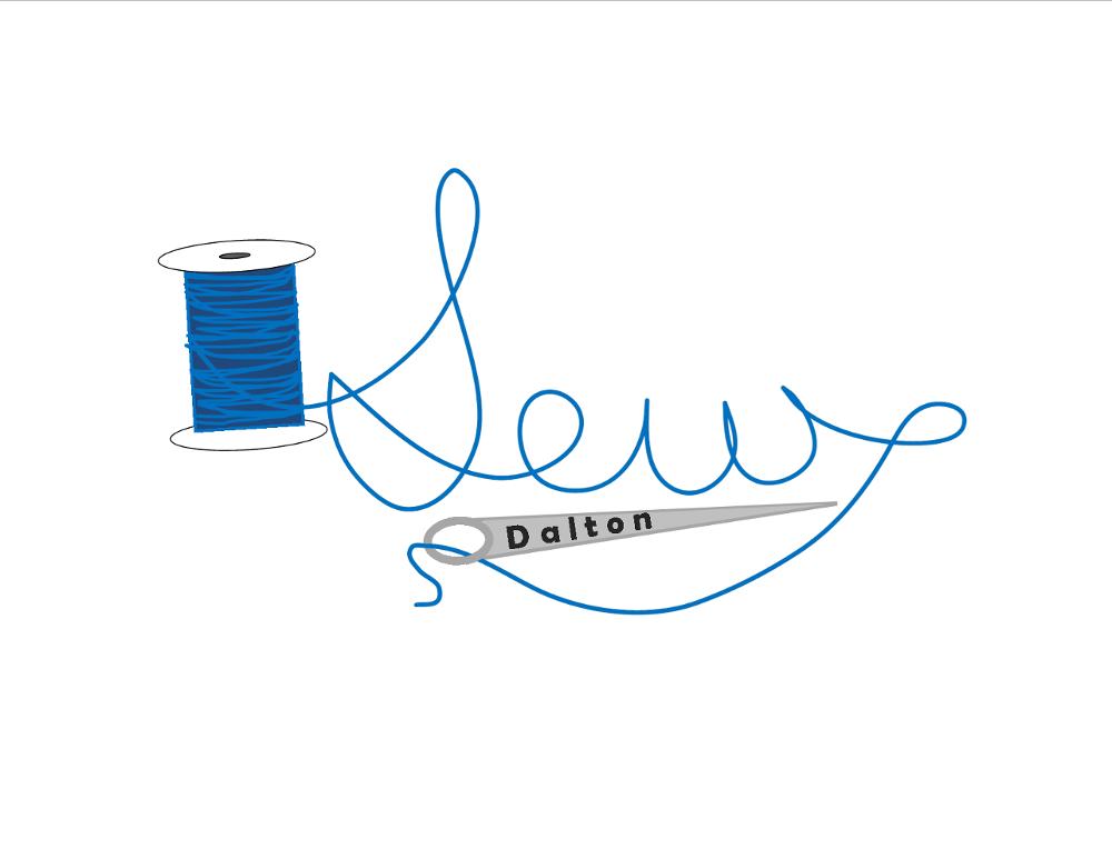Sew Dalton Logo of thread and needle