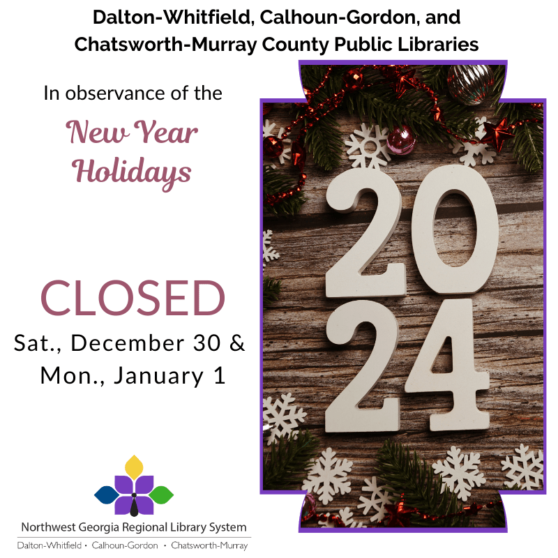 Wooden numbers 2024 with greenery and ornaments around it.